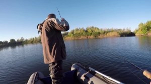 Рыбалка, ловля хищника, окуня, щуки в Ростовской области, GoPro Hero 4, на лодке, Timelapse.