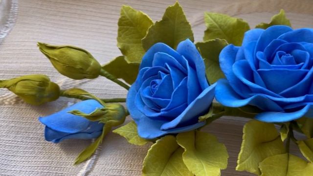 Blue roses from foamiran/ Голубые розы из фоамирана смотреть онлайн