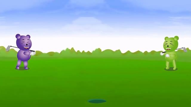 Gummy bear Baby Playing Golf Game | Finger Family Song смотреть онлайн
