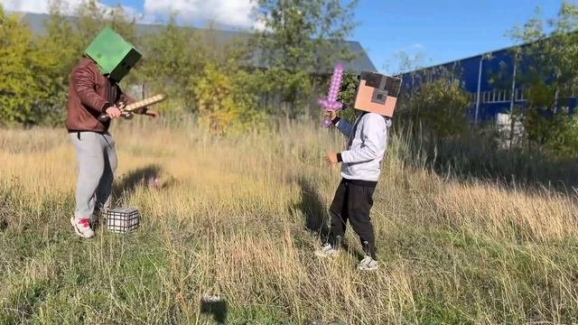 Minecraft in Real Life POV RAINBOW TNT PYRAMIDE in Realistic Minecraft 創世神第一人稱真人版 смотреть онлайн