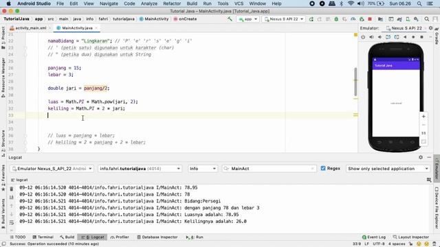 Dasar Pemrograman Java dengan Android Studio смотреть онлайн