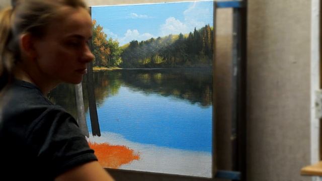 How to paint autumn. Аrtist Maria Yushkevich | Пишем осенний пейзаж акрилом смотреть онлайн