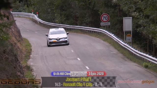 Renault Clio 4 Cup - Jacques PAGET - HILL CLIMB - 2020 - Turckheim-Trois Epis смотреть онлайн