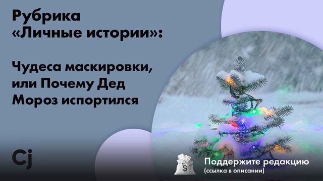 Рубрика «Личные истории»: Чудеса маскировки, или Почему Дед Мороз испортился смотреть онлайн