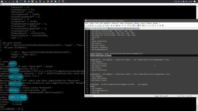 mongoexport & mongoimport | MongoDB смотреть онлайн