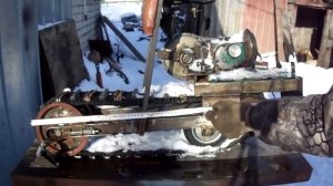 Детский снегокат из бензопилы. Самодельный снегокат