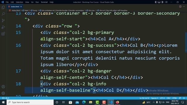 Bootstrap 5 Align Self Start Center End Baseline Stretch Bangla Tutorial | Bootstrap 5 Bangla Full смотреть онлайн