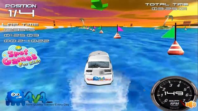 3D Storm Boat water sport video Gameplay | Spot games for Kids смотреть онлайн