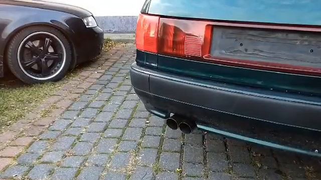Audi 80 quattro B4 avant 2.5 TDI new exhaust смотреть онлайн