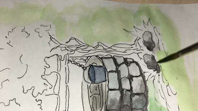 ПРОСТО РИСУЕМ ЦВЕТУЩЕЕ ДЕРЕВО И КОЛОДЕЦ/ ВЕДЁРКО С ВОДОЙ / ПЕЙЗАЖ/ СКЕТЧ/ КРАСКАМИ/АКВАРЕЛЬ смотреть онлайн