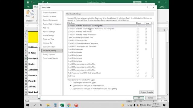 Fix!!! Excel File Saving Error Trust Center Setting смотреть онлайн
