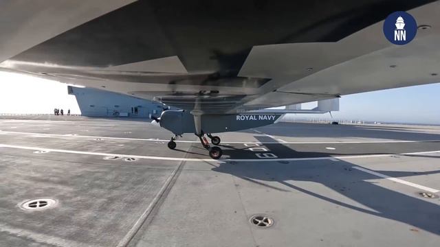 Drone makes history landing on Royal Navy aircraft carrier at sea смотреть онлайн