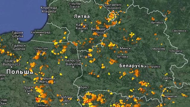 Мощный грозовой фронт на всю Восточную Европу, 11.05.16 смотреть онлайн