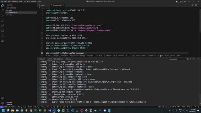 GTK4 Setup On Windows in VScode with/without CMake (easy) - C/C++ смотреть онлайн