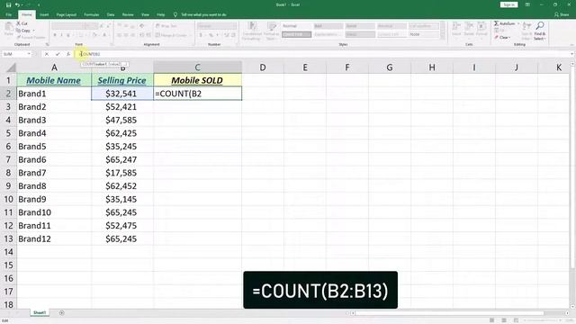 Learn Cell Count Formula in Microsoft Excel 2019 смотреть онлайн
