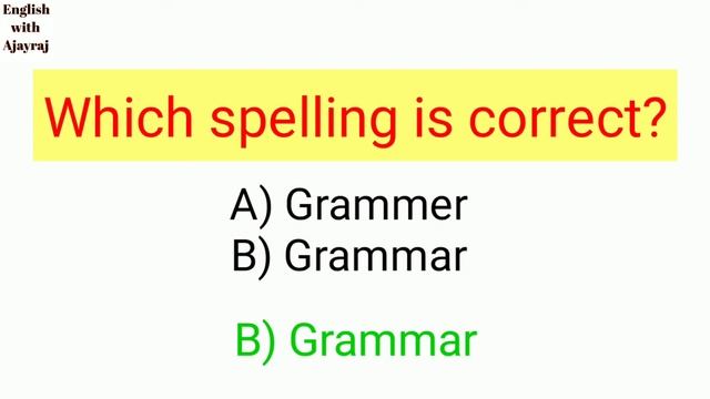 20 Most Common Misspelled Words In English || SPELLING MISTAKES || English With Ajayraj