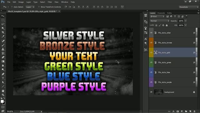 PHOTOSHOP - FIFA thumbnail font effect (FREE DOWNLOAD) смотреть онлайн