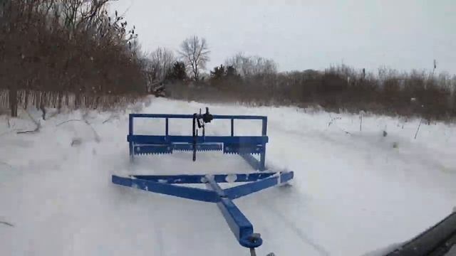 Grooming Cross Country Ski Trails With Homemade And Commercial Groomer! ABR Trails Groomer. смотреть онлайн