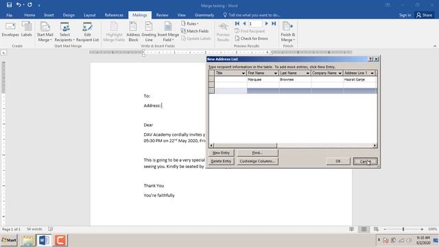 Word Processor - Mail Merge || MS Word - Mail Merge || DAV Academy Tanda || By Shoib Khan смотреть онлайн