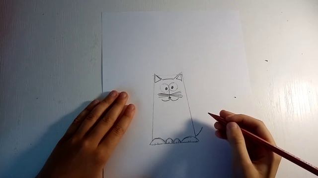 РИСУЕМ ПРИКОЛЬНОГО И ЛЁГКОГО КОТА! Как нарисовать? смотреть онлайн