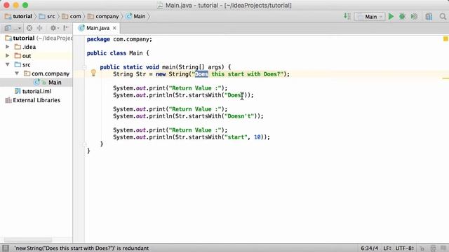 Java Tutorial for Beginners - Learn Java - #51 - startsWith() Method смотреть онлайн