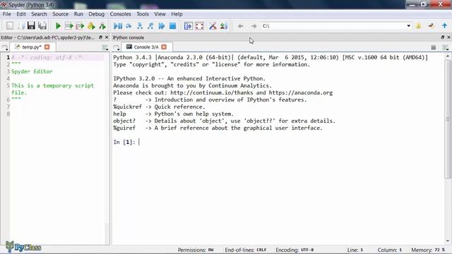 video1 5 Spyder and iPython смотреть онлайн
