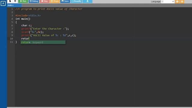 C Program to Print ASCII Value of Character Explained in Tamil смотреть онлайн