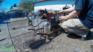 Пожарная мотопомпа МП 800 Б первый раз заводим мотопомпу после сборки и ремонта двигателя