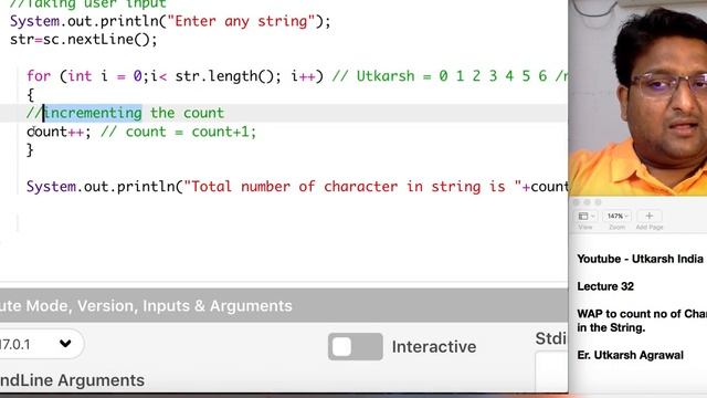Java Programming String Count Lecture 32 смотреть онлайн