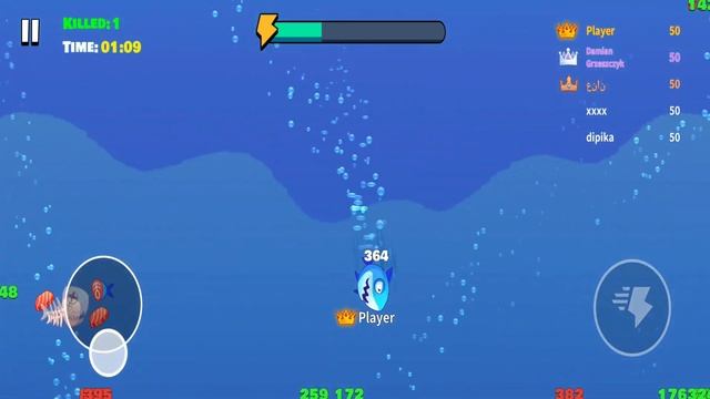 Mini Game fishdom Eat Fish.IO ads, help fish attack boss смотреть онлайн
