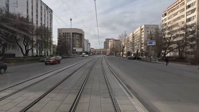 Челябинский трамвай, маршрут 16 в обе стороны. Модель 71-605 смотреть онлайн