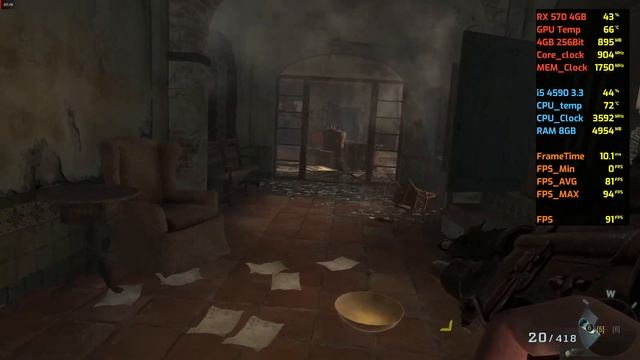 Call of Duty Black Ops - RX 570 4GB - i5 4590 - 8GB Ram - 1080p | no internet game - offline game смотреть онлайн