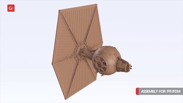 TIE Fighter 3D Printing Model | Assembly By Gambody