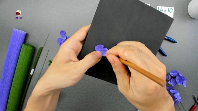 ABC TV | How To Make Hydrangea Flower With Crepe Paper #1 - Craft Tutorial смотреть онлайн