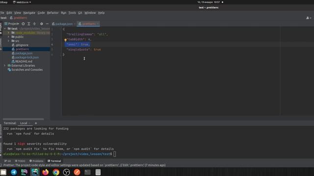 Настройка prettier в проекте React js смотреть онлайн