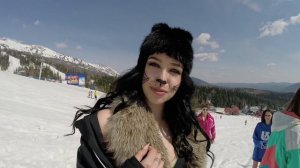 Шерегеш. Массовый Спуск в Купальниках. Grelka fest 2017.