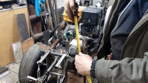 Как сделать привод для  роторной  косилки от самодельного мини трактора