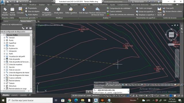 COMO AGREGAR ETIQUETAS A LAS CURVAS DE NIVEL EN AUTOCAD CIVIL 3D - SUPER FACIL смотреть онлайн