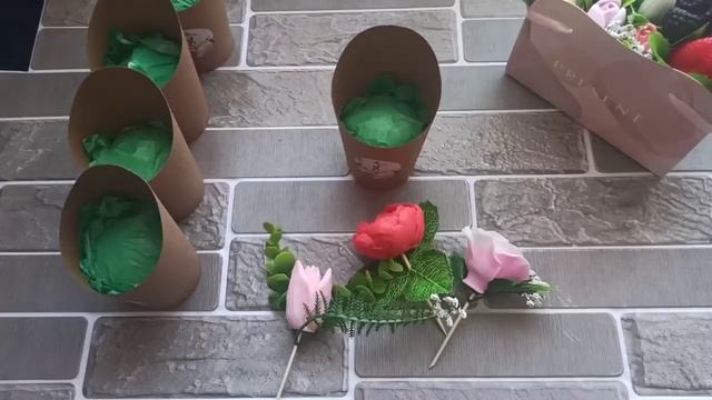 10 цветочных композиций в крафт стаканчике. Цветы из мыла, Делаем заказ вместе,живые тюльпаны смотреть онлайн