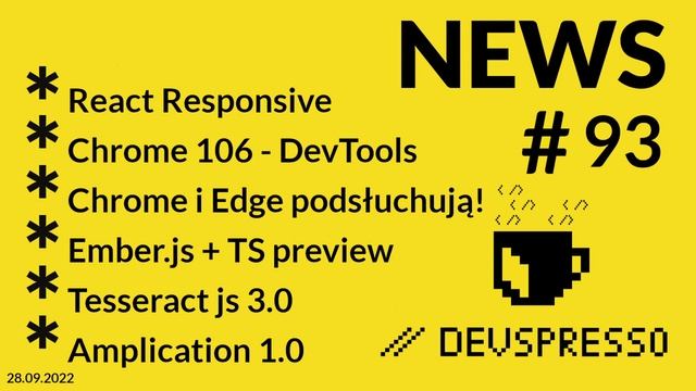 JS News 93 - Chrome i Edge podsluchuje!; Google Cloud Next 2022; NPM + auth for all commands; смотреть онлайн