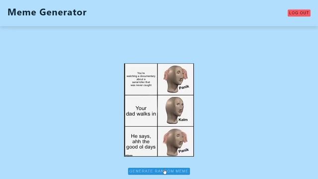 Demo of a meme generator React app смотреть онлайн