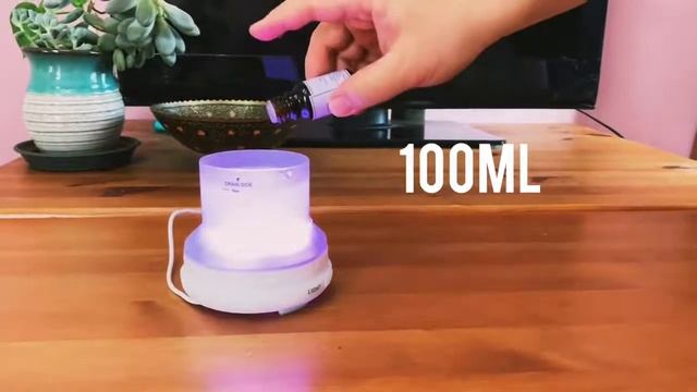 100 мл арома диффузор для эфирных масел ультразвуковой увлажнитель воздуха с 7 меняющимися цветами смотреть онлайн