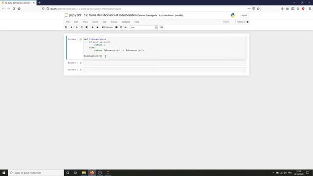 [Algorithme] - 12. Suite de Fibonacci et mémoïsation [Python] смотреть онлайн