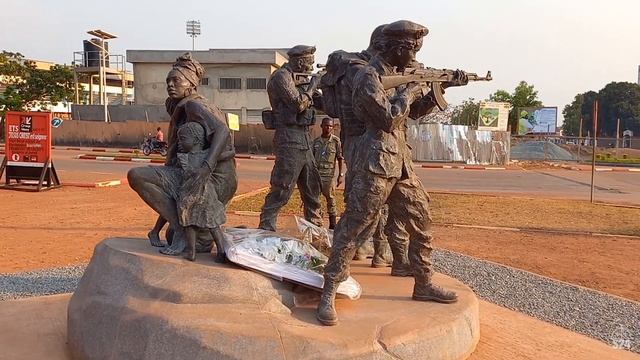 Russian mercenaries memorial in Africa CAR - Памятник военным российским инструкторам в Африке (ЦАР смотреть онлайн