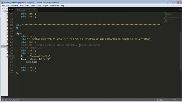 What is STRPOS function in PHP. смотреть онлайн