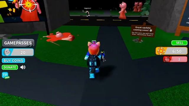 Убил Piggy в роблоксе. Roblox Piggy simulator. смотреть онлайн