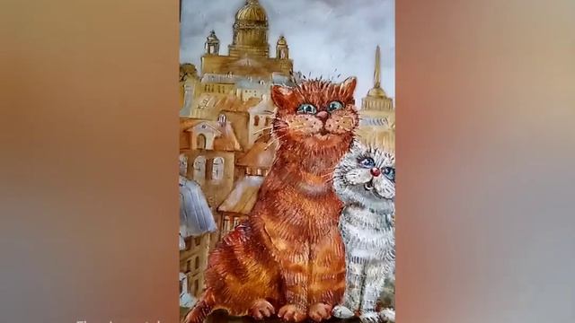 Как создать рельефную картину / "Котя и Мотя на крыше"/ смотреть онлайн