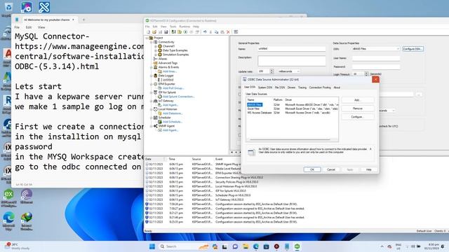 Querry Data from kepware to mysql then EXCEL смотреть онлайн