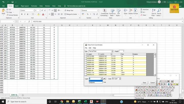 Survey Data import Excel to Auto Cad II Excel से AutoCad मैं Survey data कैसे load करे II AutoCad I смотреть онлайн