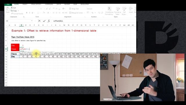 Excel Offset Function Tutorial 2/4 смотреть онлайн